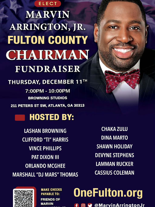 Join the movement for a brighter future in Fulton County! With over a decade of dedication to serving residents, the journey is just beginning. This commitment to progress continues as we strive together for positive change. Contributions are vital to achieving our goals, and every donation, big or small, makes a difference. Together, let's propel Fulton County forward. Media Credit: Marvin Arrington Jr