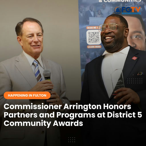 Join in the celebration as Commissioner Marvin S. Arrington Jr. hosts the annual District 5 Community Awards. Recognizing outstanding community, nonprofit, and corporate partners who uplift South Fulton, this event showcases their incredible contributions, from scholarships for college students to gifts for children of incarcerated parents. Media Credit: Fulton County Government TV