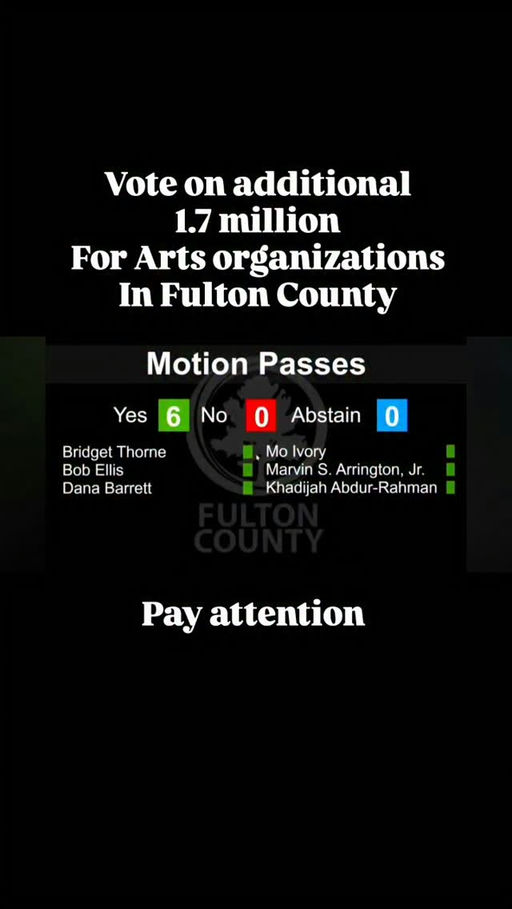 Yesterday's vote revealed a stark need for change in Fulton County leadership. With a $69 million surplus, the rejection of $1.7 million in arts funding is alarming. This, alongside cuts to essential services, highlights the urgency for new direction. The time for impactful leadership is now. Media Credit: Marvin Arrington Jr