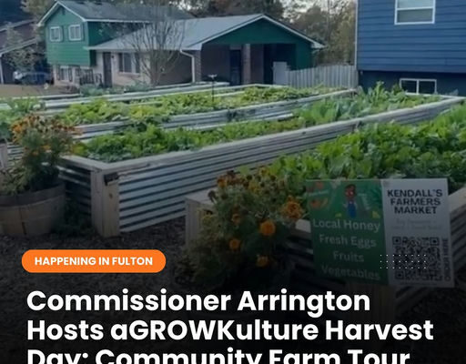 Fresh food, family fun, and community learning in Southwest Atlanta. 🌱 FGTV joined Commissioner Marvin Arrington Jr. and the team at aGROWKulture for Harvest Day, led by 10-year-old Kendall Rae Johnson — the youngest certified farmer in the nation. Families toured the farm, met the animals, and took home free produce from Fulton Fresh. #FultonForward #OneFulton #FultonCounty #FGTV #aGROWKulture #UrbanFarming #FultonFresh Media Credit: Fulton County Government TV
