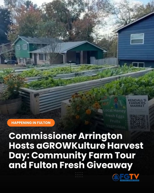 Fresh food, family fun, and community learning in Southwest Atlanta. 🌱 FGTV joined Commissioner Marvin Arrington Jr. and the team at aGROWKulture for Harvest Day, led by 10-year-old Kendall Rae Johnson — the youngest certified farmer in the nation. Families toured the farm, met the animals, and took home free produce from Fulton Fresh. #FultonForward #OneFulton #FultonCounty #FGTV #aGROWKulture #UrbanFarming #FultonFresh Media Credit: Fulton County Government TV