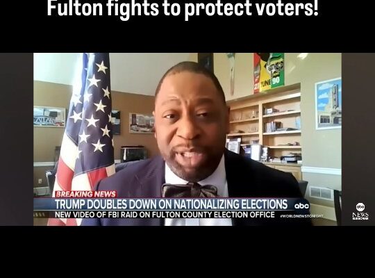 Fulton County is making waves as it stands firm against unlawful search warrants aimed at tampering with vital election information. An interview with David Muir has put a national spotlight on the county's commitment to safeguarding voters' records and the integrity of democracy. This vigilant stance defends the sacred bond between citizens and their rights, ensuring transparency and accountability in every election. Media Credit: Marvin Arrington Jr