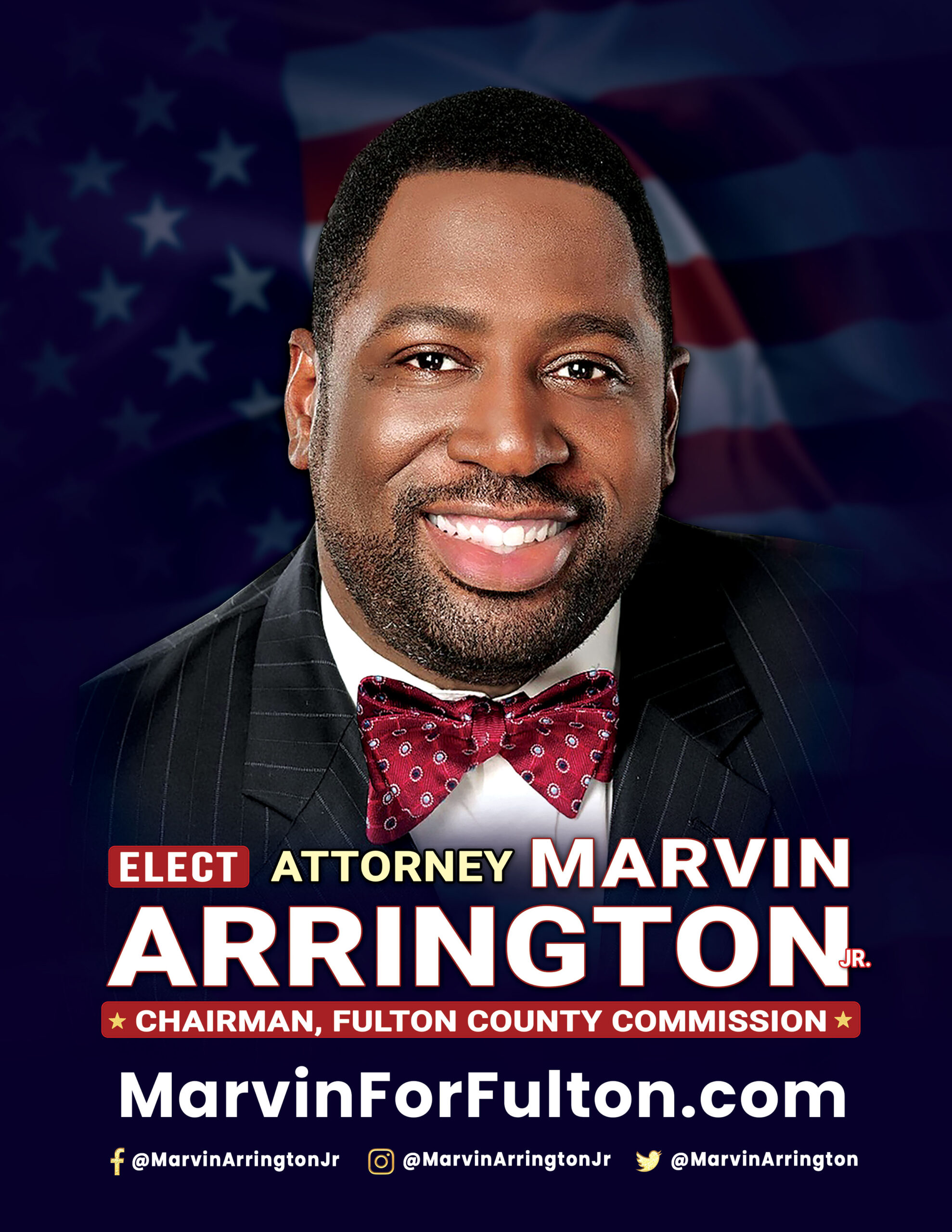 Marvin Arrington Jr. campaign print ad — Vote for Fulton County Chairman